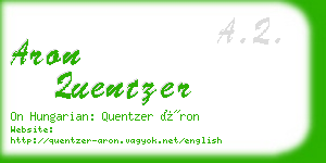 aron quentzer business card